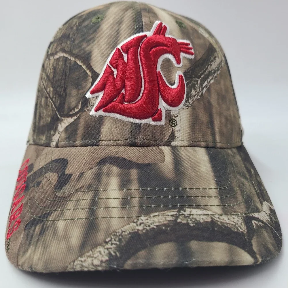 Washington State Cougars Hat Adjustable Russell Camo Green Brown NCAA University